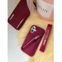 Бордовий чохол rhode на iPhone 16 з блиском для губ lip Case Raspberry Jelly 
